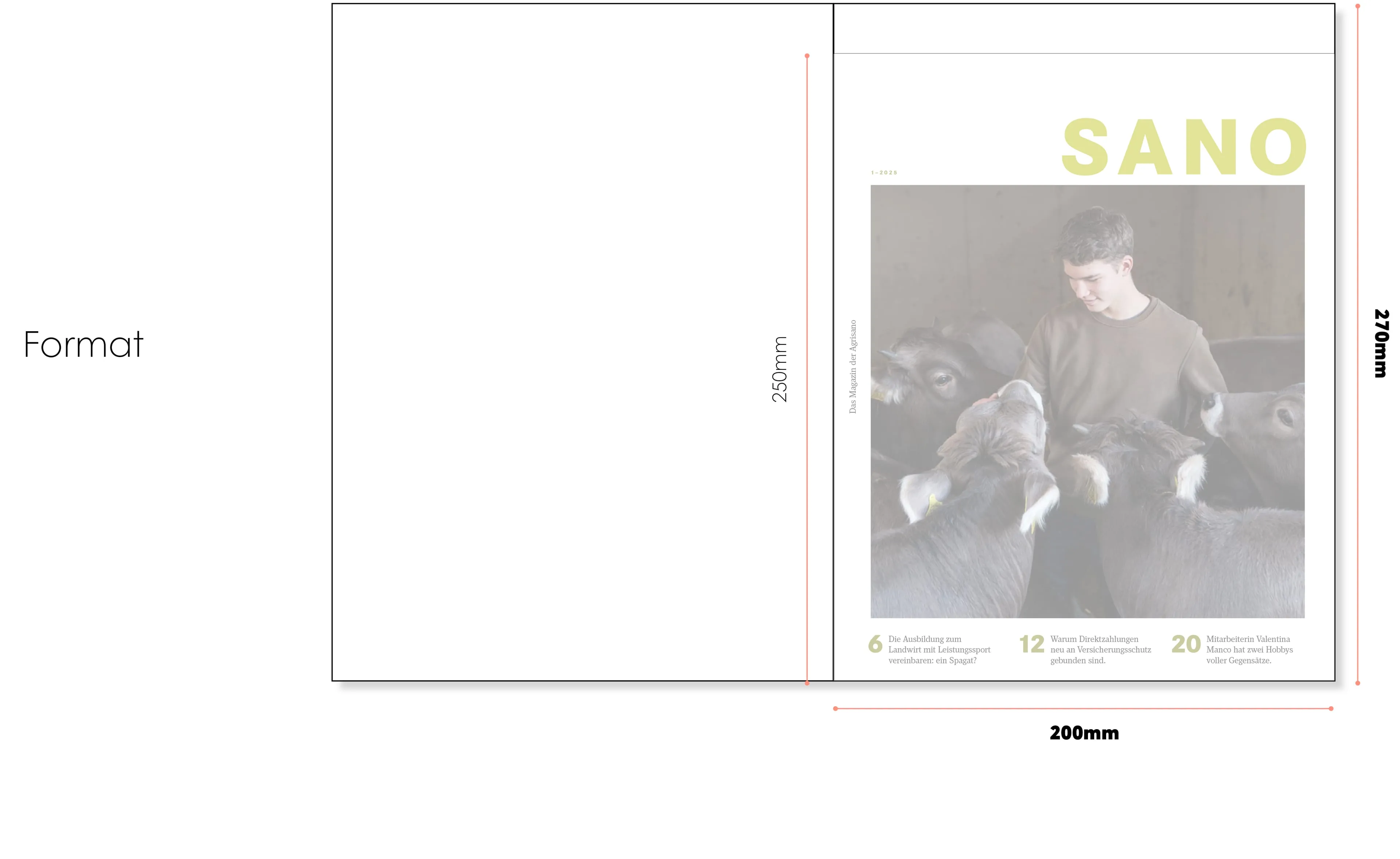 Agrisano brochure layout format and measurements